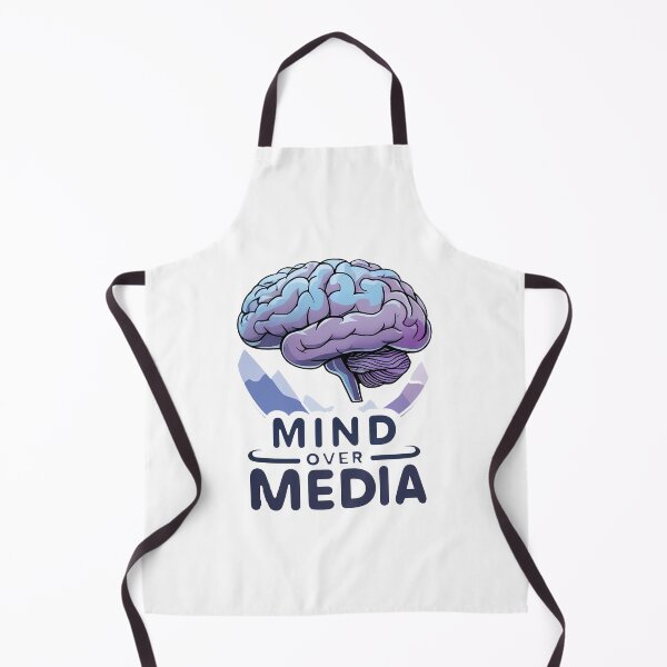 Item preview, Mind Over Media: Thoughtful Brain Rising Above Social Media Icons designed and sold by zoughlal.