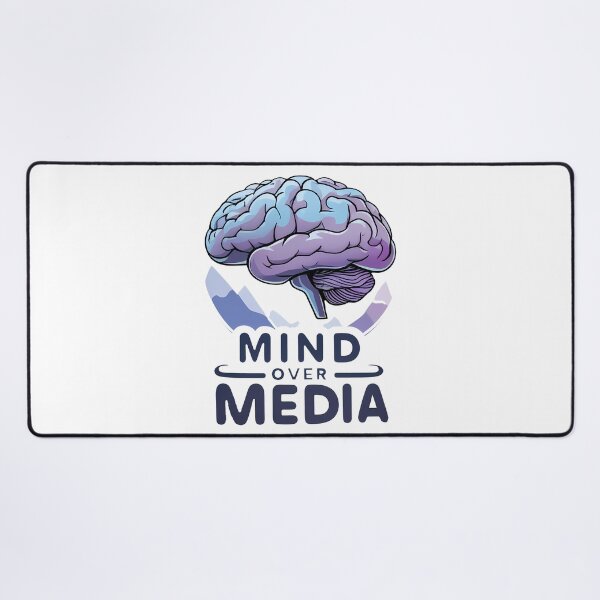 Item preview, Mind Over Media: Thoughtful Brain Rising Above Social Media Icons designed and sold by zoughlal.