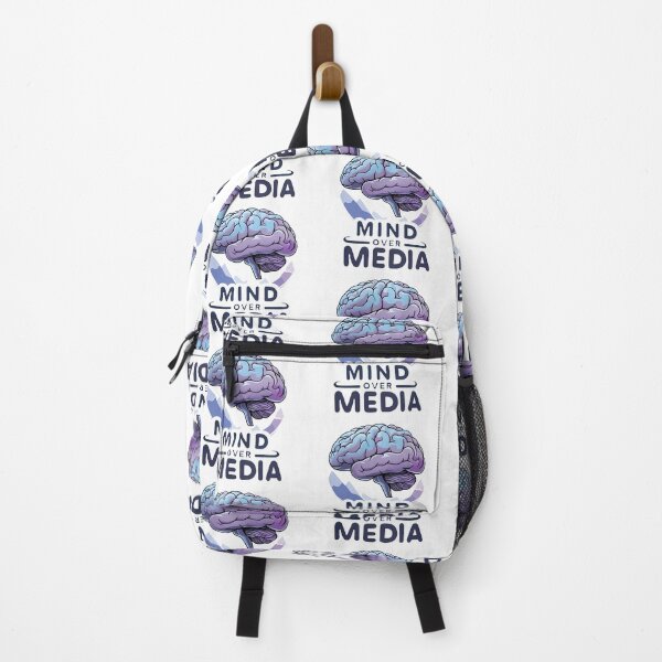 Item preview, Mind Over Media: Thoughtful Brain Rising Above Social Media Icons designed and sold by zoughlal.