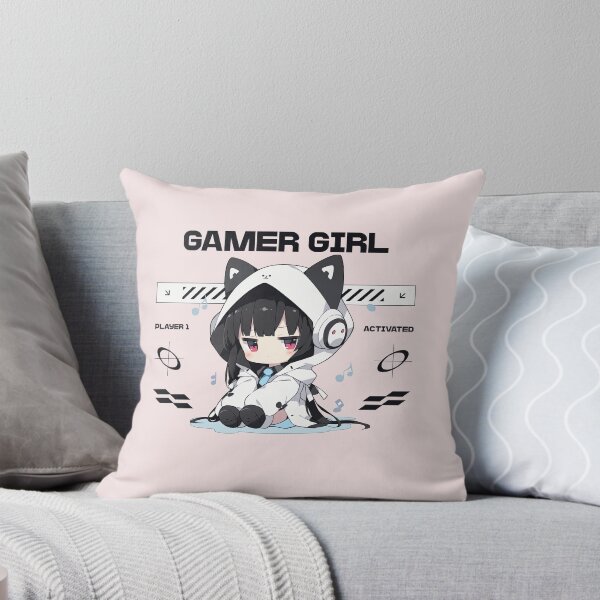 Artikelvorschau, Anime Gamer Mädchen Spieler Eins entworfen und verkauft von Double7Designs.