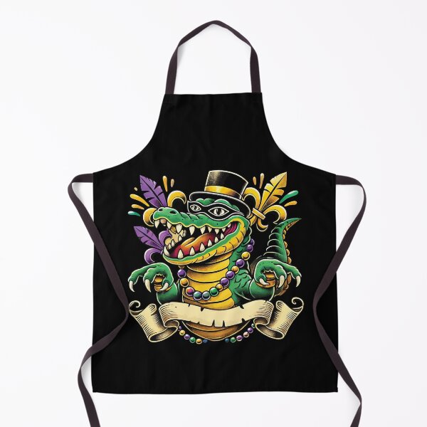 Item preview, Mardi Gras Gator Beads Celebration Graphic designed and sold by LuminOrb.