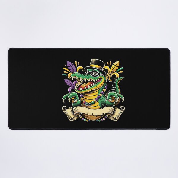 Item preview, Mardi Gras Gator Beads Celebration Graphic designed and sold by LuminOrb.
