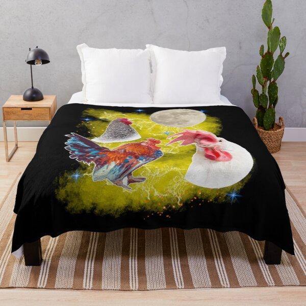 Item preview, Three Chicken Moon - Roosters Crowing at the Moon designed and sold by Michael Stewart.