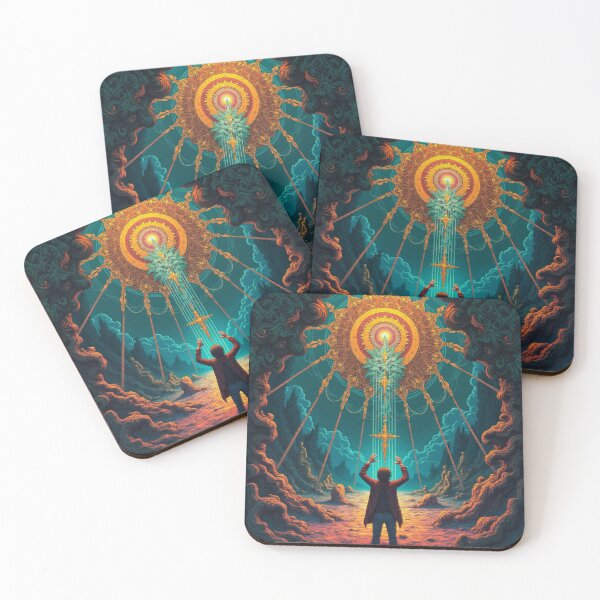 Item preview, Detailed 70s Prog Rock Illustration - Layered Album Art Design designed and sold by Rockuanna.