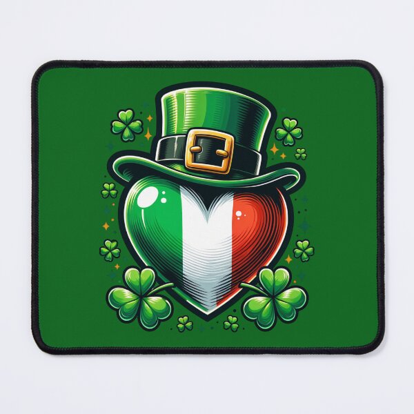 Item preview, Irish Flag Heart With Leprechaun Hat St. Patrick's Day Green designed and sold by TheFunnyGuyShop.