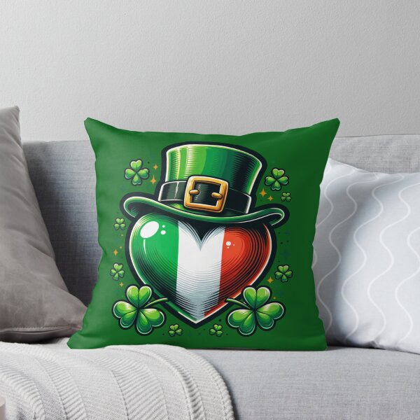 Item preview, Irish Flag Heart With Leprechaun Hat St. Patrick's Day Green designed and sold by TheFunnyGuyShop.