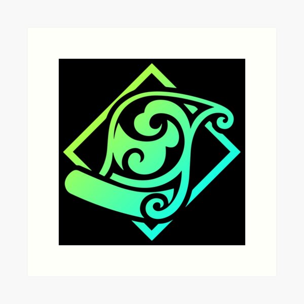 Item preview, Xingqui Genshin Impact Character Neon Aestetic Symbol designed and sold by Kubala Designs.
