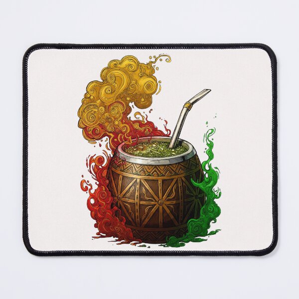 Item preview, Yerba Mate Green Red Yellow designed and sold by Guryl Michal Designs.