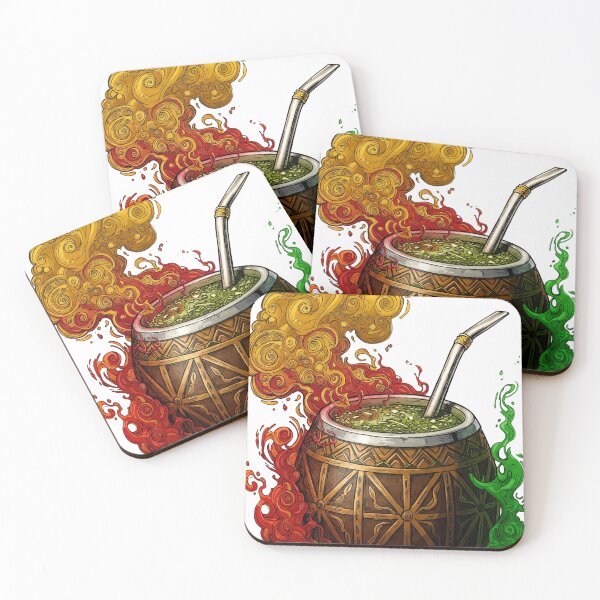 Item preview, Yerba Mate Green Red Yellow designed and sold by Guryl Michal Designs.