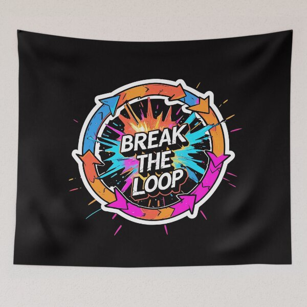 Item preview, Break the Loop: Cyclical Arrow Pattern Shattered by Color and Light designed and sold by zoughlal.