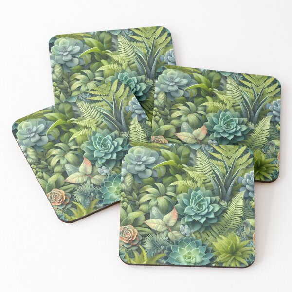 Item preview, pattern of green plants in 3D style designed and sold by Heidi25L.