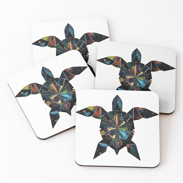 Artikelvorschau, Geometrische Origami-Schildkrötenkunst: Ein farbenfrohes abstraktes Design entworfen und verkauft von FortuneWildCat.