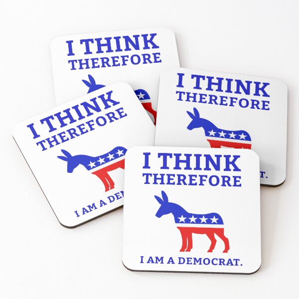 Item preview, I think therefore I am a democrat. designed and sold by Rachel the Artist .