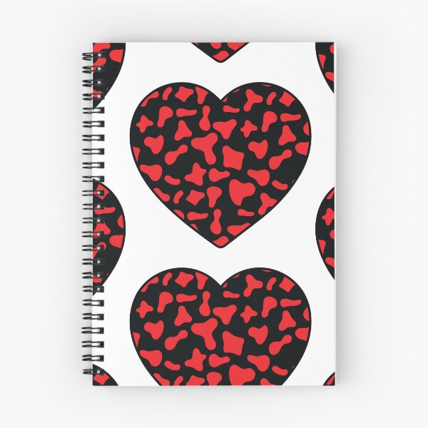 Item preview, Big Red Cow Patches on Black Cowhide | Continues Black Cow Heart designed and sold by PatternPen.