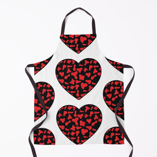Item preview, Big Red Cow Patches on Black Cowhide | Continues Black Cow Heart designed and sold by PatternPen.