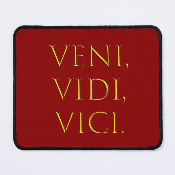 Item preview, Veni, Vidi, Vici - Julius Caesar Quote Design in Golden Trajan Font designed and sold by Wisdom Wear.