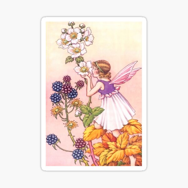 Item preview, A Bunch of Wild flowers - Blackberry - Fairy Illustration by Ida Rentoul Outhwaite designed and sold by Onodera.
