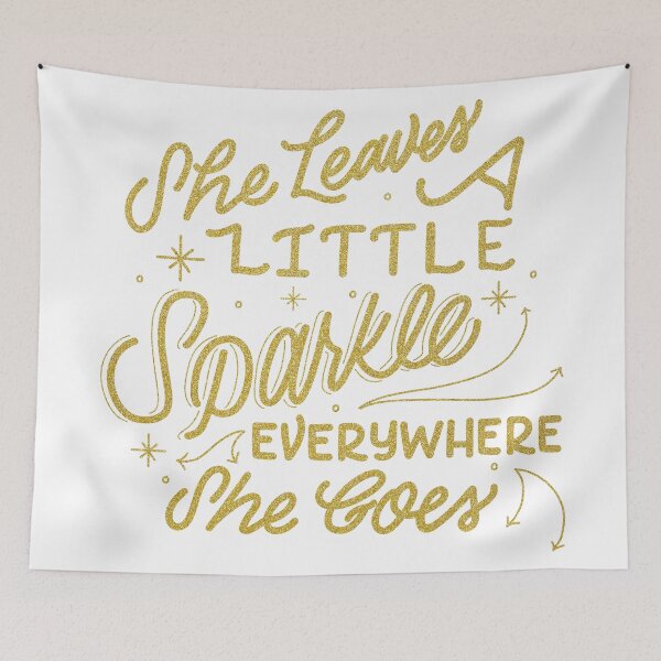 Item preview, She Leaves A Little Sparkle Everywhere She Goes designed and sold by Ashley Santoro Draws.
