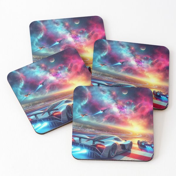 Item preview, Sports cars racing in space designed and sold by Dogandesighn.