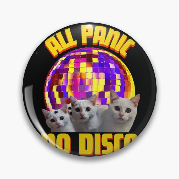 Item preview, "All Panic, No Disco" Cat – Funny & Quirky Anxiety Cat Meme Design designed and sold by Colorful-Garden.