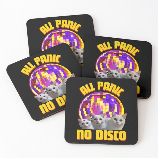 Item preview, "All Panic, No Disco" Cat – Funny & Quirky Anxiety Cat Meme Design designed and sold by Colorful-Garden.