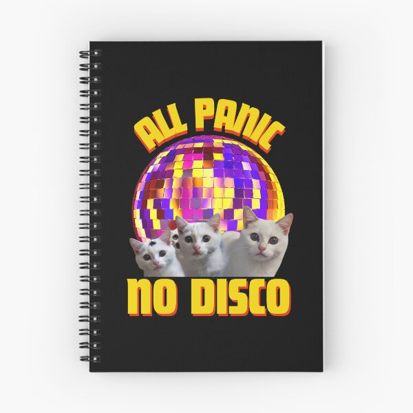 Item preview, "All Panic, No Disco" Cat – Funny & Quirky Anxiety Cat Meme Design designed and sold by Colorful-Garden.