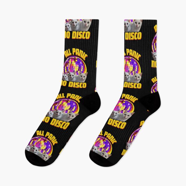 Item preview, "All Panic, No Disco" Cat – Funny & Quirky Anxiety Cat Meme Design designed and sold by Colorful-Garden.