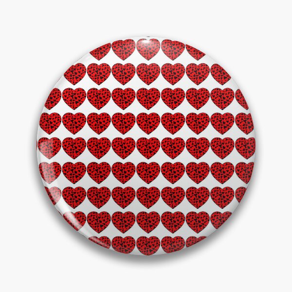 Item preview, Regular Grid Small Black Cow Patches on Red Cowhide | Continues Red Cow Heart designed and sold by PatternPen.