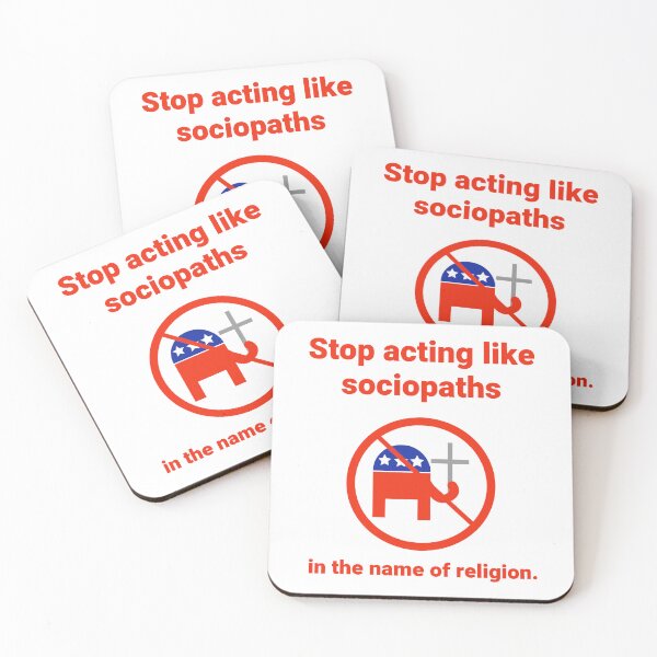 Item preview, Stop acting like sociopaths in the name of religion. designed and sold by Rachel the Artist .