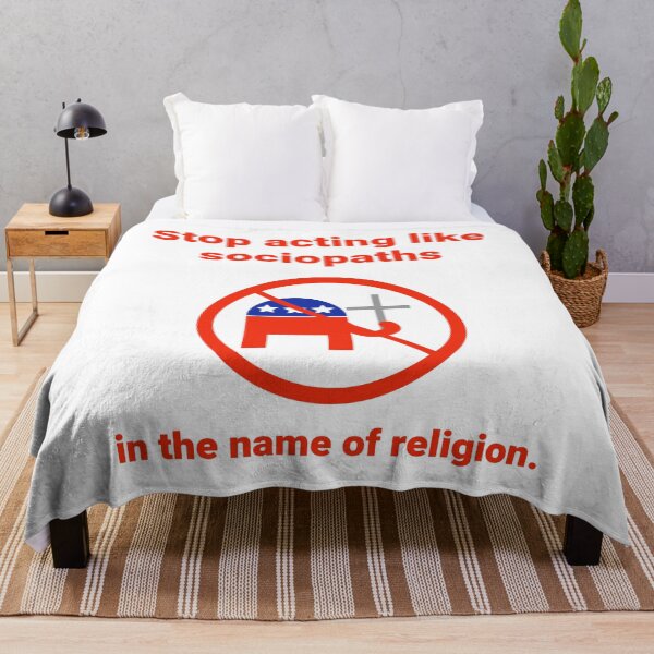 Item preview, Stop acting like sociopaths in the name of religion. designed and sold by Rachel the Artist .