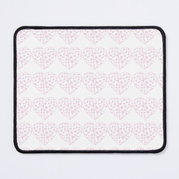 Item preview, Regular Grid Small Pink Cow Patches on White Cowhide | Continues White Cow Heart designed and sold by PatternPen.