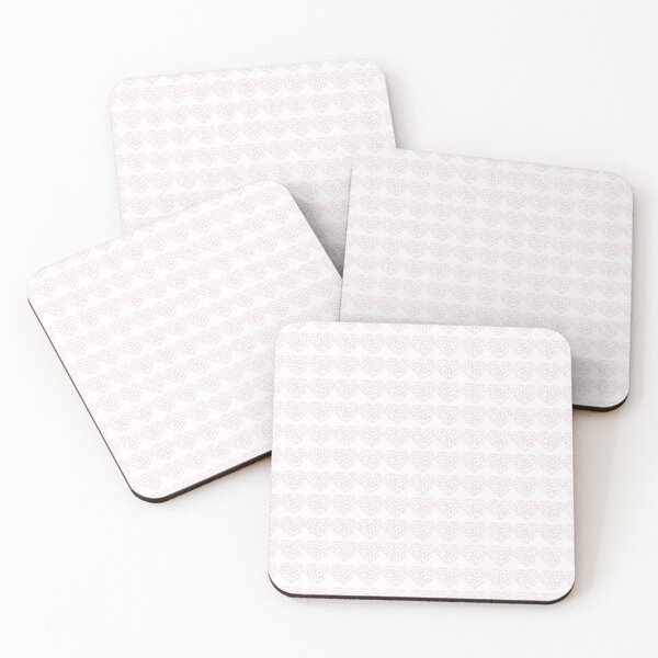 Item preview, Regular Grid Small Pink Cow Patches on White Cowhide | Continues White Cow Heart designed and sold by PatternPen.
