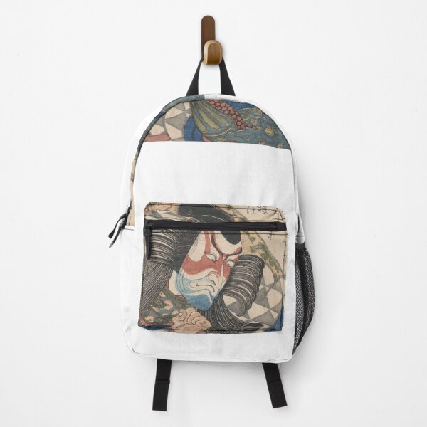 Vista previa del artículo con la obra «Camiseta de arte tradicional japonés con el guerrero Ukiyo-e Kabuki», diseñado y vendido por Yumeikki.