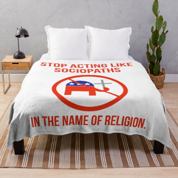 Item preview, Stop acting like sociopaths in the name of religion. designed and sold by Rachel the Artist .