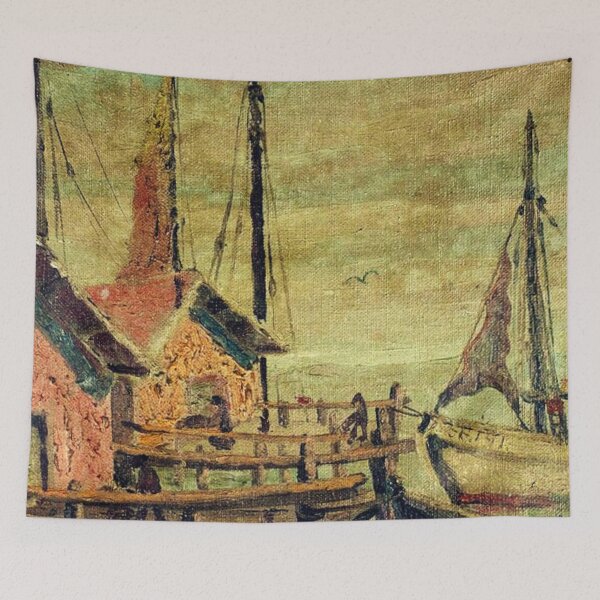 Item preview, Harbor Scene -Textured designed and sold by tomorrowsart.