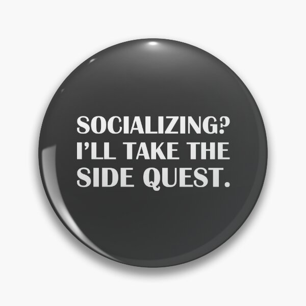 Item preview, Socializing? I’ll Take the Side Quest. / Introvert Joke Funny T-Shirt Label designed and sold by introvertvibes.
