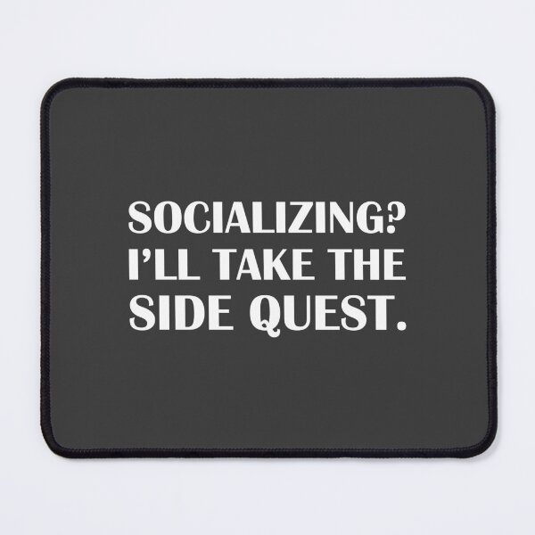 Item preview, Socializing? I’ll Take the Side Quest. / Introvert Joke Funny T-Shirt Label designed and sold by introvertvibes.
