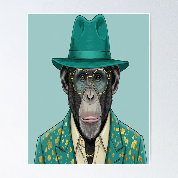 Item preview, Monkey abstract designed and sold by Creativnani.