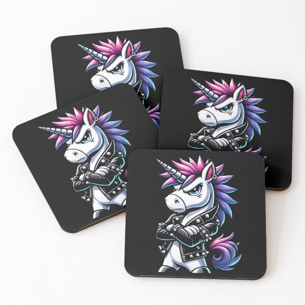 Item preview, Punk Rock Unicorn – Edgy Fantasy Artwork for Rebel Spirits designed and sold by DrawHandArt.