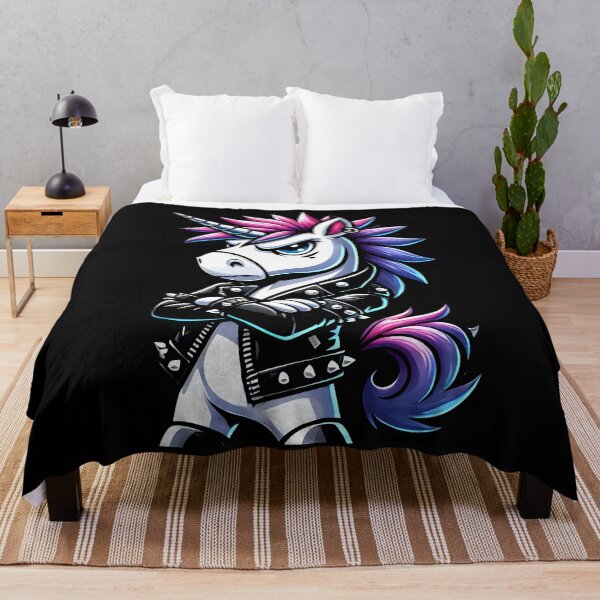 Item preview, Punk Rock Unicorn – Edgy Fantasy Artwork for Rebel Spirits designed and sold by DrawHandArt.