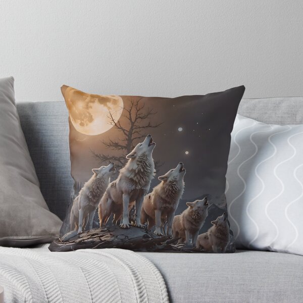 Item preview, Wonderous Howling White Wolf Family designed and sold by tobyheward.
