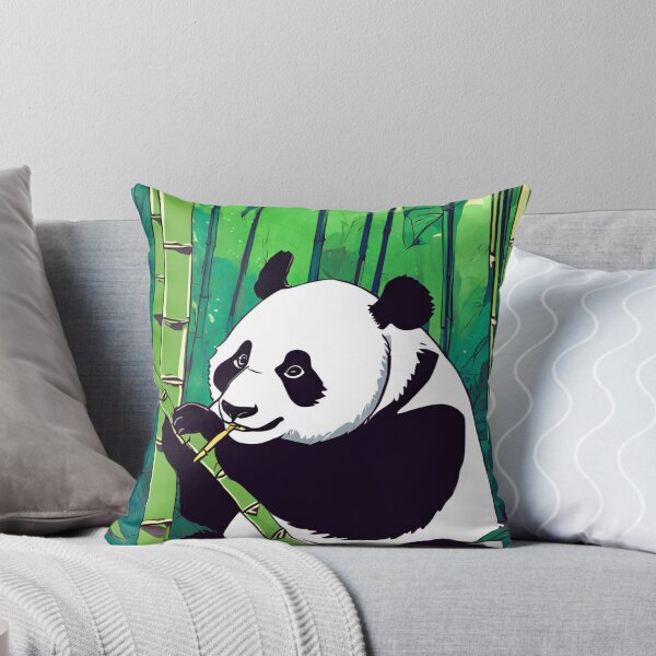 Item preview, Panda de anime comiendo bambú designed and sold by Cedex.