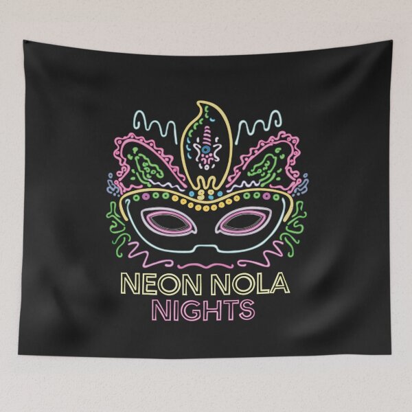 Aperçu de l'œuvre Neon NOLA Nights: Electrifying Mardi Gras Magic créée et vendue par NEWDESINGS12.