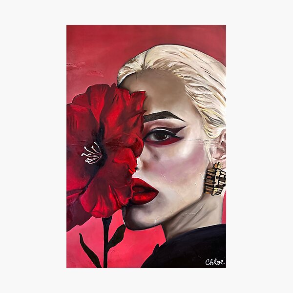 Vista previa del artículo con la obra «Niña de las flores», diseñado y vendido por Chloe Van Vegten.