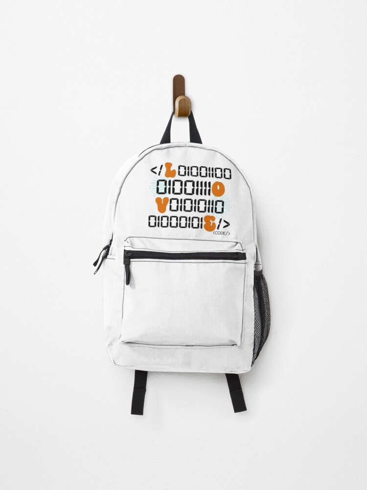 Thumbnail 1 of 3, Backpack, Code Binary Number Love Computer designed and sold by PDshop1.