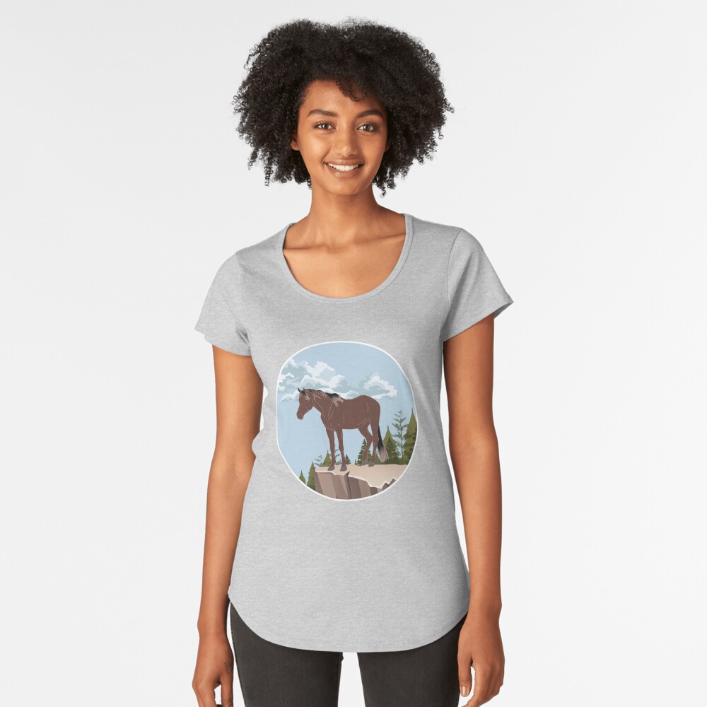 Aperçu de l'œuvre T-shirt premium échancré créée et vendue par WebEquitation.