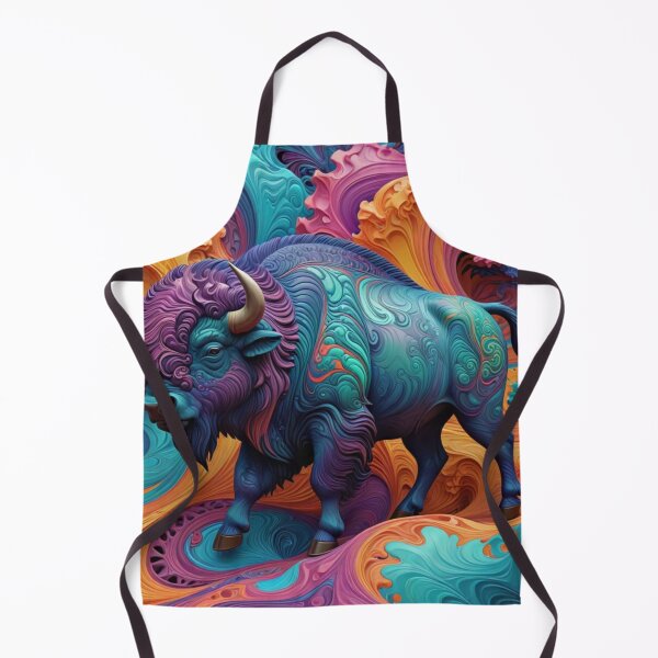 Item preview, Artistic Buffalo with Flowing Patterns designed and sold by Harmonic_Layers.