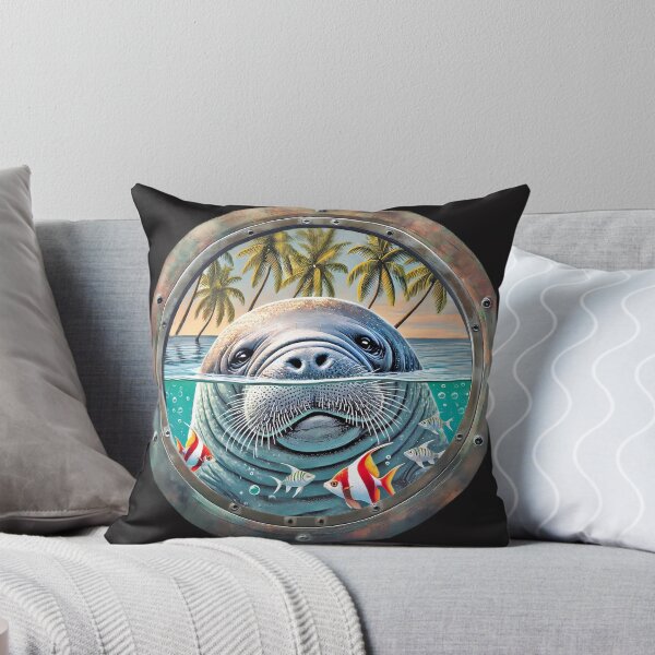 Item preview, Manatee Tropical Porthole Scene designed and sold by candiscamera.