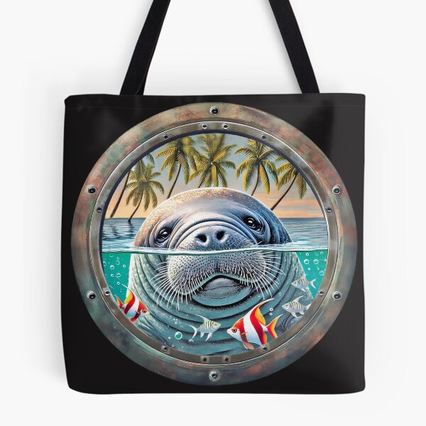 Item preview, Manatee Tropical Porthole Scene designed and sold by candiscamera.