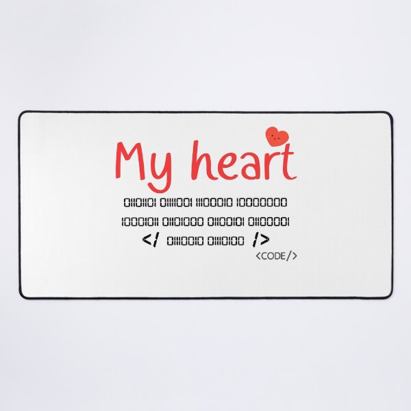 Item preview, Binary​ code​ my​ heart​ love​ computer​ programmer designed and sold by PDshop1.